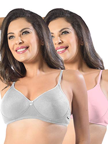 Image of SONARI Womens Non Padded Cotton Bra | Wire Free, Medium Coverage, Seamless Cups, Comfortable Polyester Cotton Blend Fabric | Adjustable Straps, Ideal for Everyday Wear - Smile