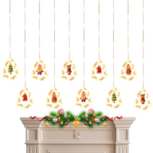 Lumières de fenêtre de Noël et décoration lumineuse d'intérieur réglable pour fêtes
