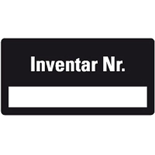 LEMAX® Inventaretikett Inventar Nr.,einzeilig,schwarz,Dokumentenfolie,40x20mm,160/Heft