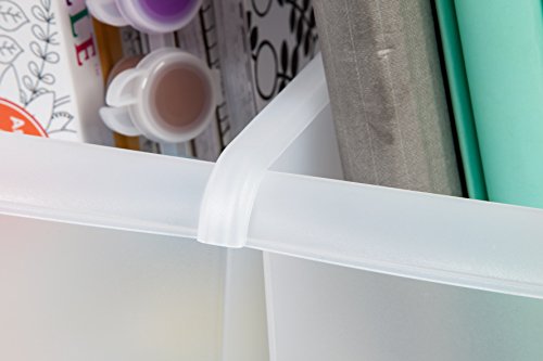 Iris Usa 15" X 6" Plastic Connecting Book And Paper Storage Container Bin, 8-Pack, Vertical Standing Plastic Book Binder Notebook File Craft Organizer Box For Classroom Kids Room Office, Clear #TOP2