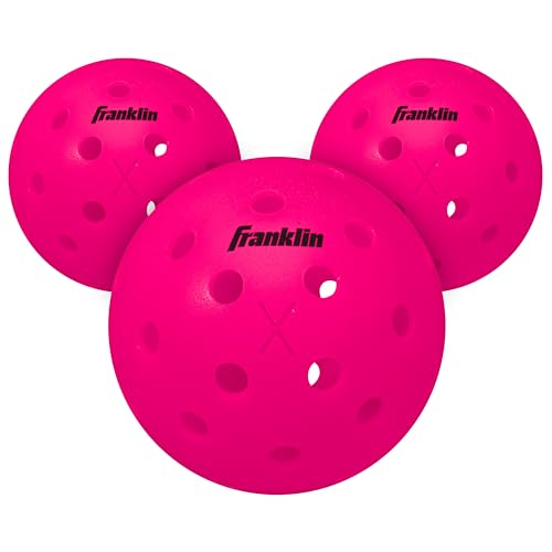Franklin Sports Pickleball-x Performance 40 Outdoor Balls-Pink