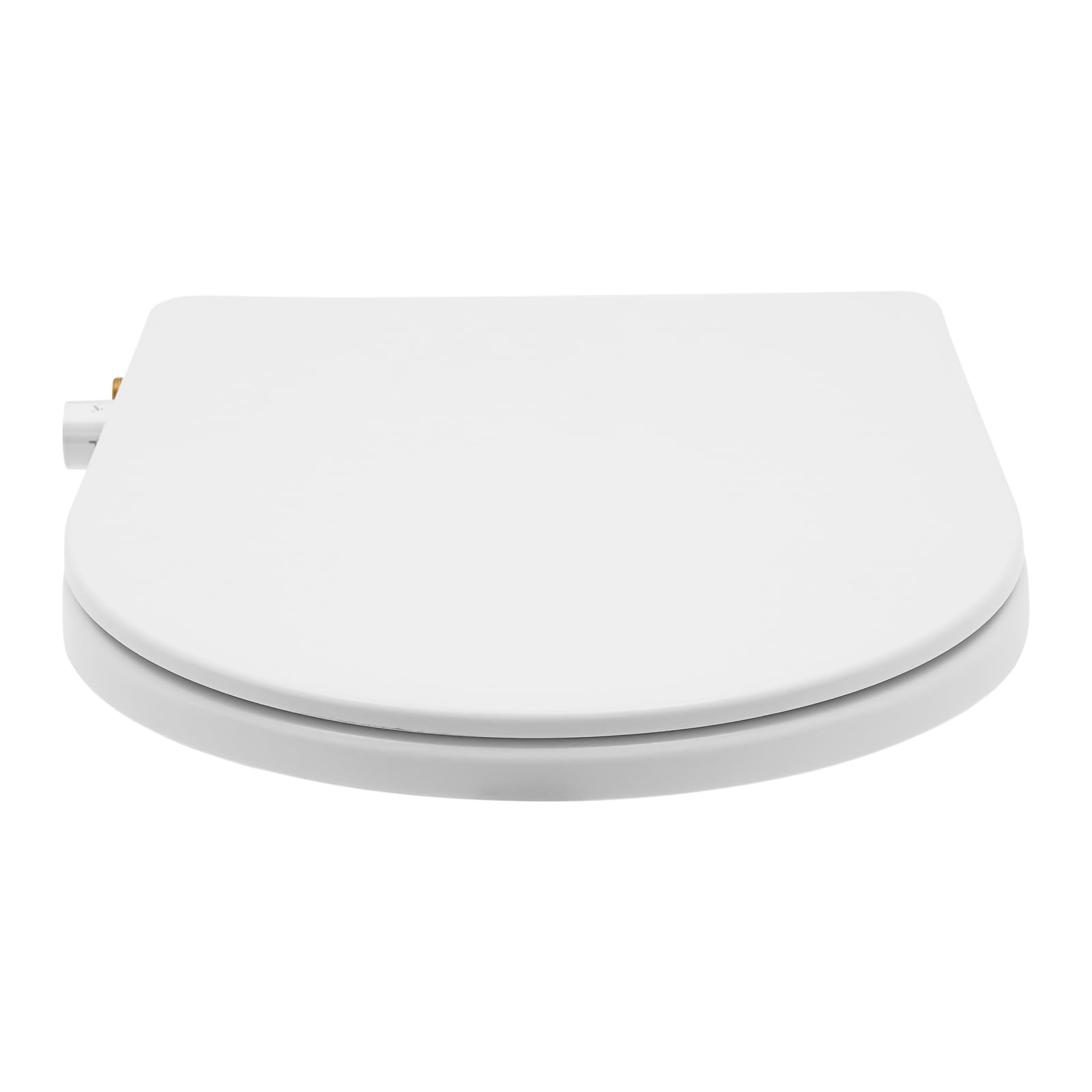 Coperchio WC con doppio ugello per bidet, sedile WC a forma di O, con spray ad acqua, design a bottoni, modalità risciacquo e preriscaldamento, bianco