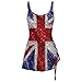 Dresses for Women British Flag Sexy Split Strap Dress M