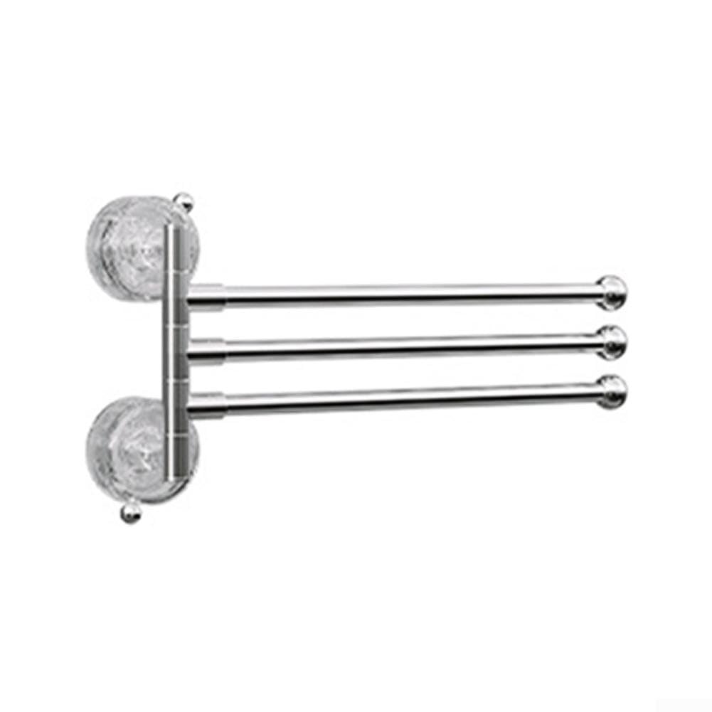 LMYSXAOZ 180 Degree Adjustable Swivel Towel Rack with Suction Mount Foldable Space Saving for Modern Bathroom Setups (Transparent)