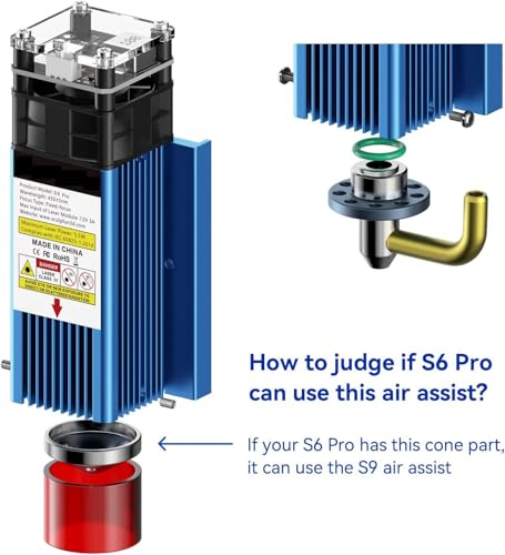 Kit de Bocal de Assistência de Ar com Bomba de Ar de 30 L/min 220V para Máquina de Gravação a Laser,