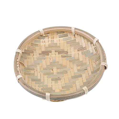 OFFSCH Woven Snack Holder Pastoral Style Dessert Tray for Serving Pastries and Treats for Family Gatherings Parties and Restaurants