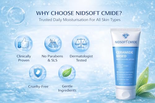 Image of NIDSOFT CMIDE Ceramide-Based Moisturising Lotion - Skin Barrier Repair with Ceramides & Niacinamide | Hydrating Lotion for All Skin Types (Pack of 1)