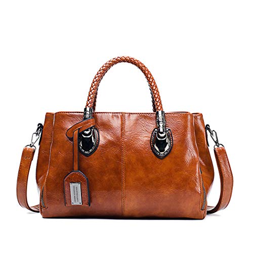 BUKESIYI Femme Sac bandouliere Sacs a main Petit Cuir Sacs Menotte Sacs épaule Sacoche Mode CCFR77179 Marron Cover