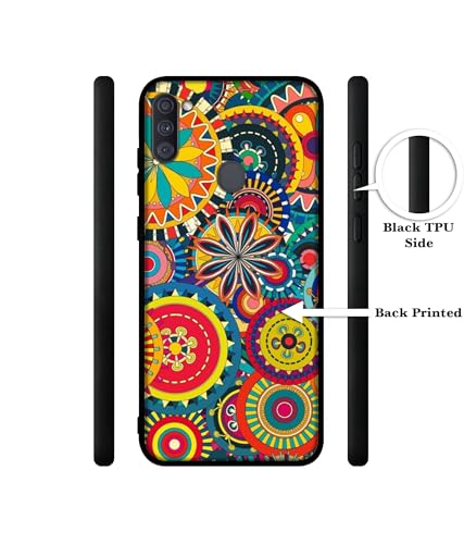 Image of Ring Pattern Print Design Premium 2D Printed Metal Back Case Cover for Samsung Galaxy A11 4G / M11 4G