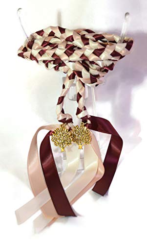 Divinity Braid Burgundy Blush Champagne Tree Of Life Wedding Handfasting Cord #Wedding #Weddingceremony #Celtic #Handfasting #Handfastingcord #Celticwedding #Treeoflife #TOP5
