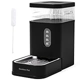 Gardner Pet Automatic Dog Water Dispenser Gravity Waterer with Stainless Steel Bowl Water Dispenser 8.5L Large Capacity Water Feeder with Filters for Dogs Cats Pets, BPA-Free Noise-Free (Black, 8.5L)