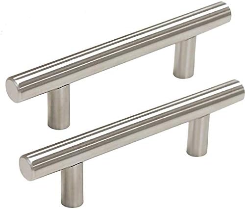 MaxLLTo - Tiradores de acero inoxidable para armario de cocina (2 unidades, 5.9in), color plateado