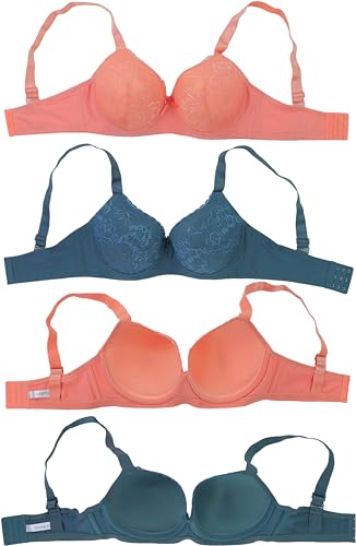Image of ToBeInStyle Women's Pack of 6 Classic Style Underwire Supportive Padded Bras
