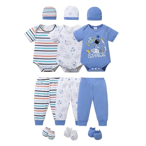 Image of Baby Layette Sets Unisex Newborn Baby Boys Girls Essentials Gift Set 16-Piece Infant Baby Outfit Clothes