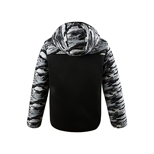 SNOW DREAMS Boys Lightweight Coat Hooded Waterproof Camo Puffer Jackets Outerwear2