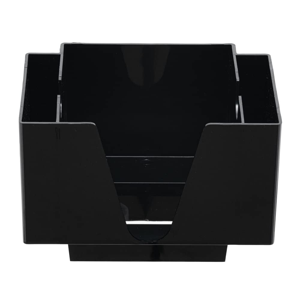 Bar Lux - Servilletero de 7.9 x 5.5 pulgadas, 1 organizador de condimentos de 3 compartimentos, rectangular, mesa, organizador de servilletas de plástico negro, recargable, fácil acceso
