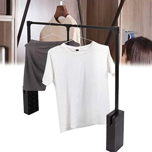 Pull Down Closet Rod Wardrobe Lift - Retractable Wardrobe Lift Hanger Organizer, Wall Mounting Industrial Wall Frame