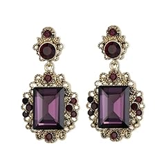 Amethyst Color Antique-Gold-Tone