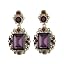 Amethyst Antique-Gold-Tone