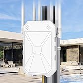 AX1800 Outdoor WiFi 6 Extender, High Power Outdoor WiFi Extender Signal Booster, Long Range Outdoor WiFi Access Point, IP67 Weatherproof, PoE Power Supply, for Starlink, Cameras, Patio, Camping,RV