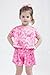 Barbie Big Girls Lounge Pajama Shirt and Pajama Shorts Sleep Set Logo Pink 10-12