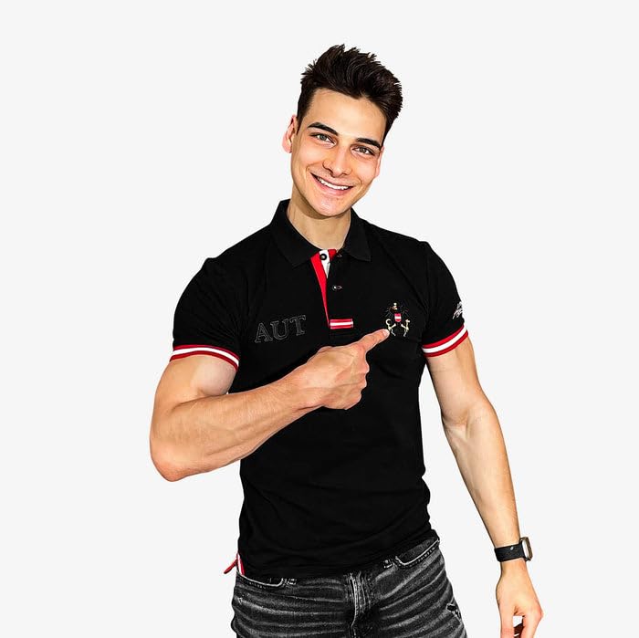 NEU! Österreich Adler Kult Poloshirt Herren - Atmungsaktiver Stoff, Perfekte Passform, Pflegeleicht und Langlebig, Tolles Geschenk