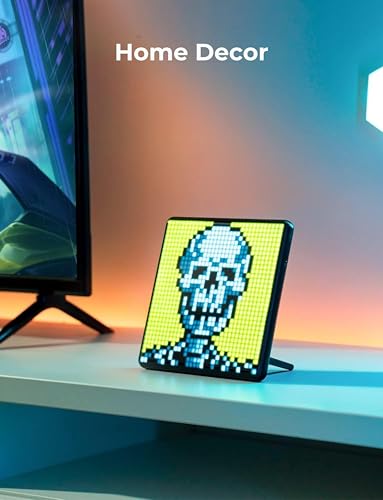 Image of APEX Pixel Display 32x32 LED Frame � Smart Pixel Art Clock | App Controlled Animation Display, Music Visualizer, Retro Gaming Decor | Desk & Wall Mount | Aesthetic LED for Gaming Room