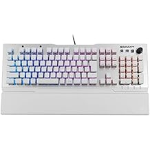 ROCCAT Vulcan 122 AIMO RGB Mechanical Gaming Keyboard JP Japanese Array Model Silent Linear Equivalent to Red Axis Domestic Genuine White German Design ROC-12-956-RD