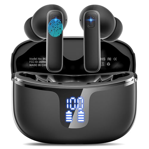 Bluetooth Kopfhörer, 2026 Stereo-Bass 3.0 Kopfhörer Kabellos Bluetooth, ENC Noise Cancelling Wireless Earbuds, 48 Std Spielzeit USB-C in Ear Ohrhörer, IP-X7 Wasserdicht Headphones Sport Gym Running