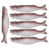 Uonlytech 6 Piezas de Peces Falsos: Peces Marinos de imitación de PVC de 4 Pulgadas para Acuario, exhibición, Cocina, decoración del hogar, Accesorios de fotografía, Adornos japoneses para Tiendas