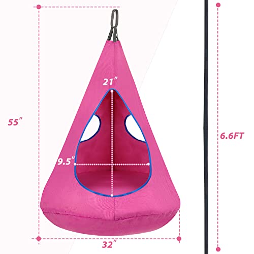 Suchdeco 001 Kids Nest Swing Chair, Hanging Hammock Chair Nest Hammock Swing Chair With Pocket For Outdoor And Indoor(32 Inch D X 52 Inch H),Detachable Play Tent Swing thumb #5