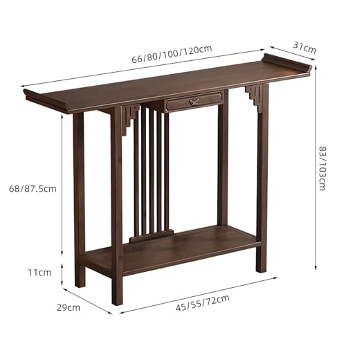 Consola estrecha para entrada de madera maciza mesa de centro pasillo 100cm 3