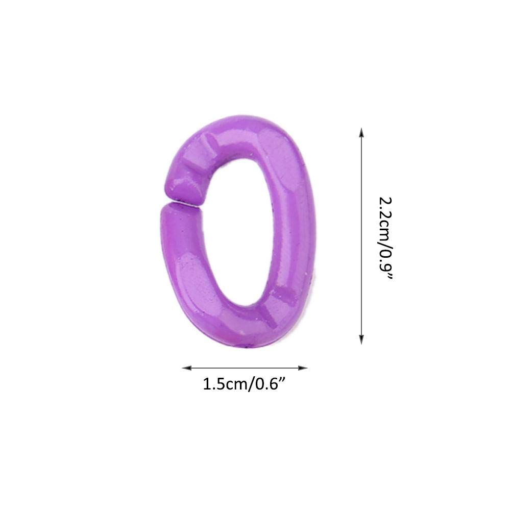 100Pcs Plastic Parrot Climbing Toys, Pet Parrot Bird C Clips Hooks Chain Links DIY Toys Mix Colors 1