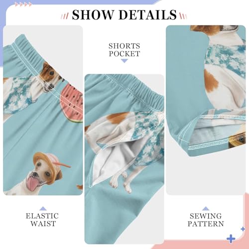 Cool Jack Russell Dog Boys Long Pants Soft Trousers Elastic Waist Kids Lounge Bottoms with Pockets S-XL4