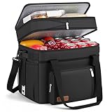 MIYCOO Cooler Bag Double Deck - 60 Can Leakproof Insulated Portable Soft Lunch Cooler, Extra Large Expandable Ice Chest Cooler for Beach, Picnic, Camping, Shopping