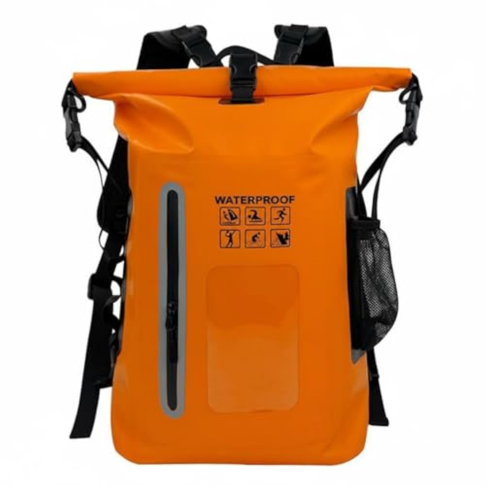 Women's Large Capacity Waterproof Dry Bag Backpack, Orange