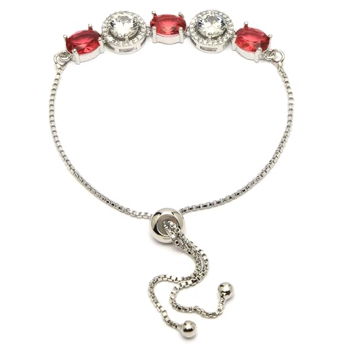 Image of ZENEME Rhodium Plated Brass Crystal Stylish Silver Plated American Diamond Melodic Opulence Bracelets For Women & Gifts For Girls Jewellery