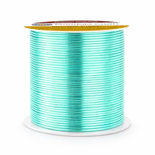 Image of Mandala Crafts 18 Gauge Turquoise Anodized Aluminum Craft Wire, 100 FT | Colored, Flexible, Bendable, for Bonsai, Armature, Sculpting, Wire Wrapping, Jewelry Making, Weather & Tarnish Resistant