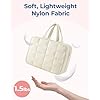 BAGSMART Travel Toiletry Bag with Jewelry Organizer, Hanging Travel Bag for Toiletries, Puffy Makeup Cosmetic Bag Organizer, Carry-on Travel Accessories Essentials, Beige-L