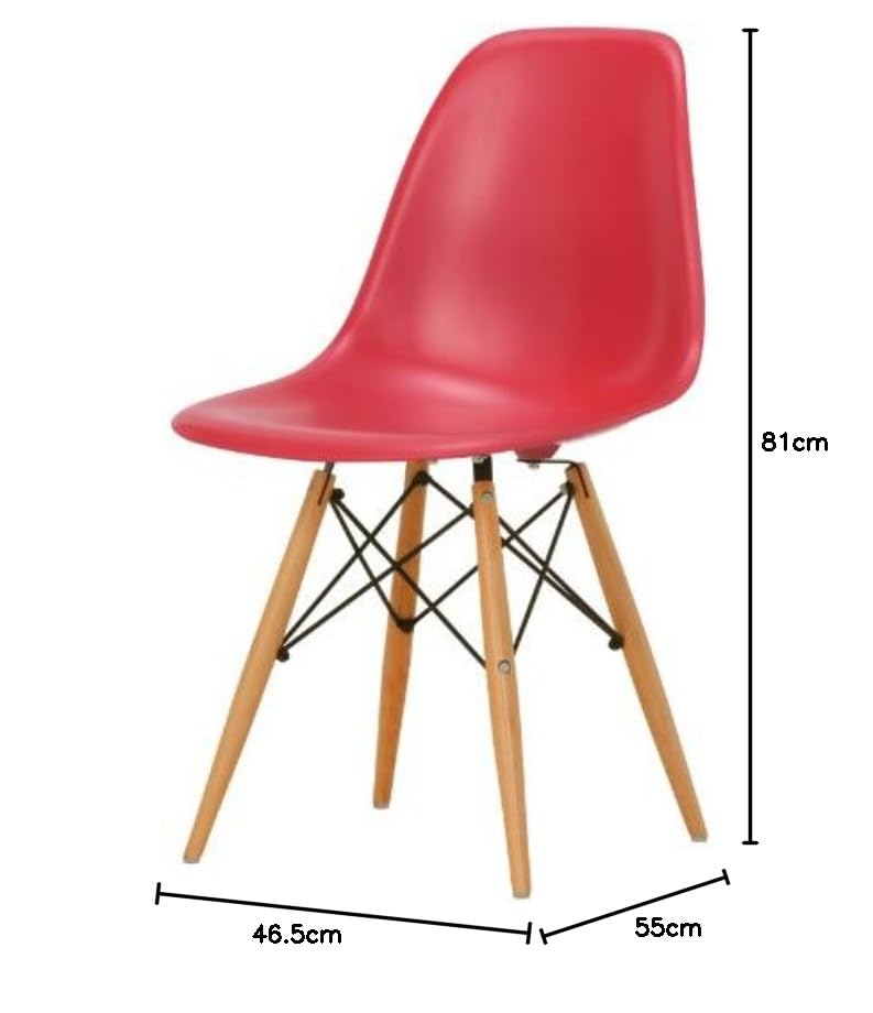 Amazon｜チャールズ・レイ&イームズ DSW サイドシェルチェア レッド(赤