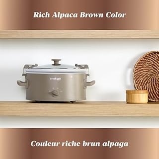 Crock-Pot Design Series 6-Quart Manual Slow Cooker, Alpaca Brown