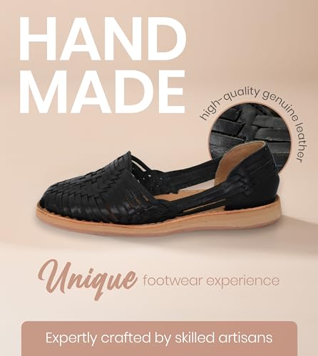 Image of Macarena Collection Womens Shoes Leather Sandals for Women | Huarache Handmade Mexican Sandals | Comfortable & Stylish Womens Sandals 4150