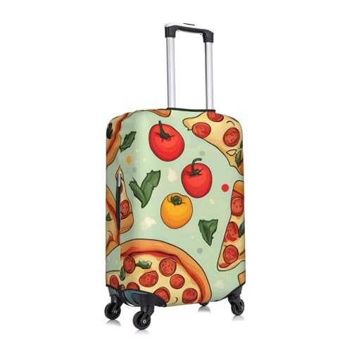 Pizza Pattern Print Fashionable Suitcase Cover Personalized Luggage Protector for Travel and Business3
