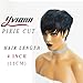 Yviann Human Hair Short Wigs Pixie Cut Wigs with Bangs Short Black Layered Wavy Wigs for Women 1B Color
