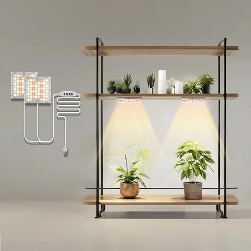 Spotlight Plant Light – 3500K Dimmable Full Spectrum with High PPFD | Optical Lenses for Focused Beam, Stick-on Plant Lights for Indoor Growing with Auto Timer & Natural Sunlight Simulation –Gift Set