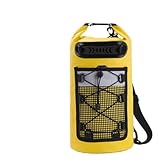 GSXLZ Bolsa Estanca Impermeable Mochila Impermeable de PVC for natación, for Hombre y Mujer, de 10 y 20 litros, Ideal for Kayak, Trekking, Rafting, Surf y navegación.(10L Yellow)