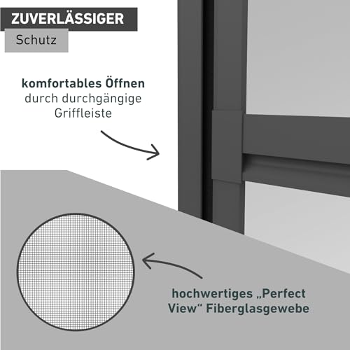 Windhager IS Expert Pendeltür Insektenschutz für Terrassen- und Balkontüren