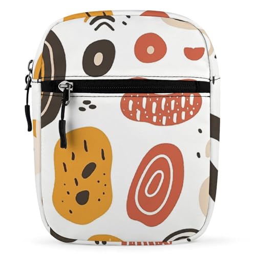 Satchel Tote Bag Messenger Bag Warm Color Abstract Image Printed Mini Sling Bag Purse Suitable for Work Travel