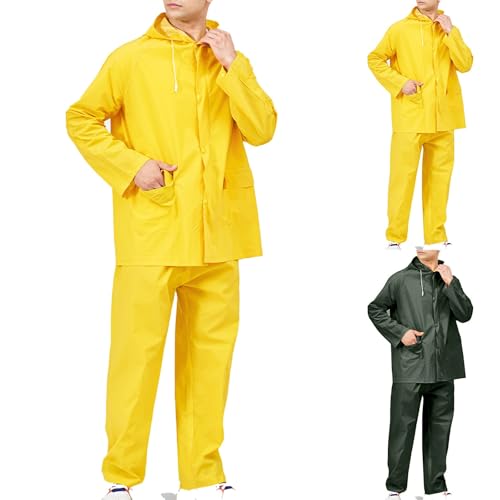 Cambkatl Men's Waterproof Rain Suit 2 Piece Lightweight Rain Jacket Pants Outdoor Hiking Gear Rainwear for Women2