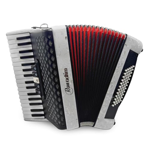 34-Key 60-Bass Professional Piano Accordion (Snow White)